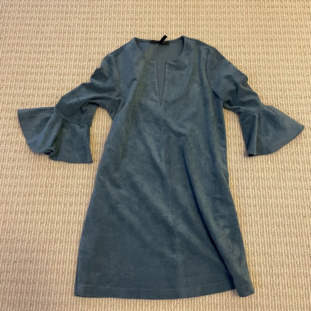 BCBG Blue Suede Dress-Size S